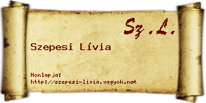 Szepesi Lívia névjegykártya
